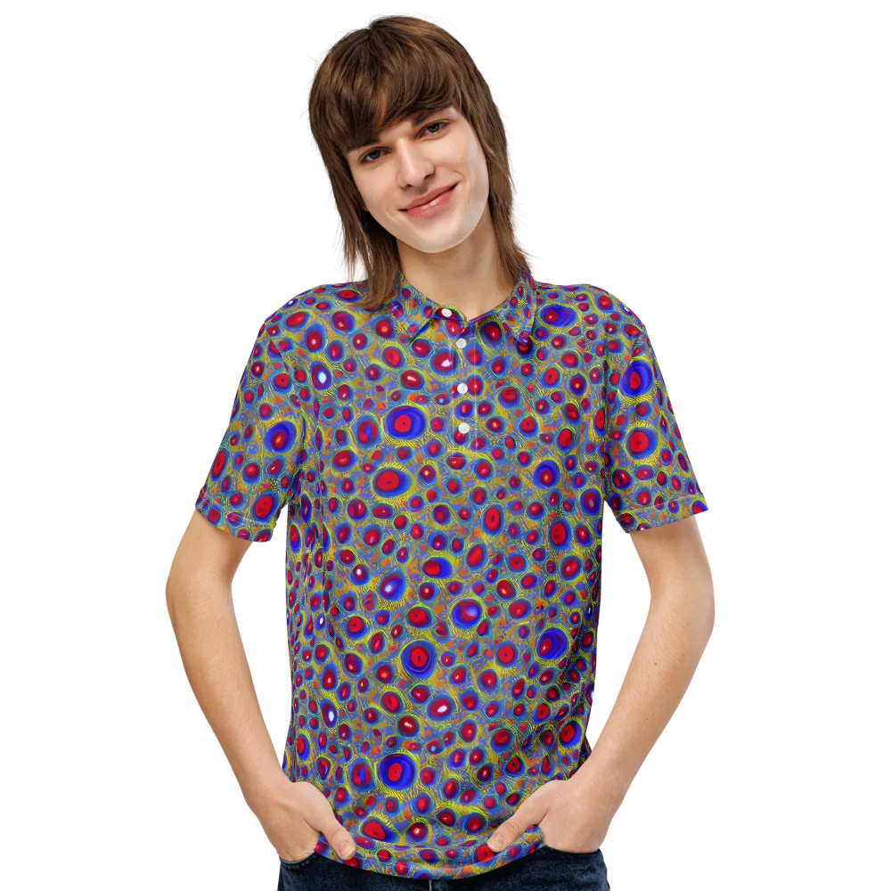 Prismatic Tide on Men's Slim Fit Polo Shirt — Front