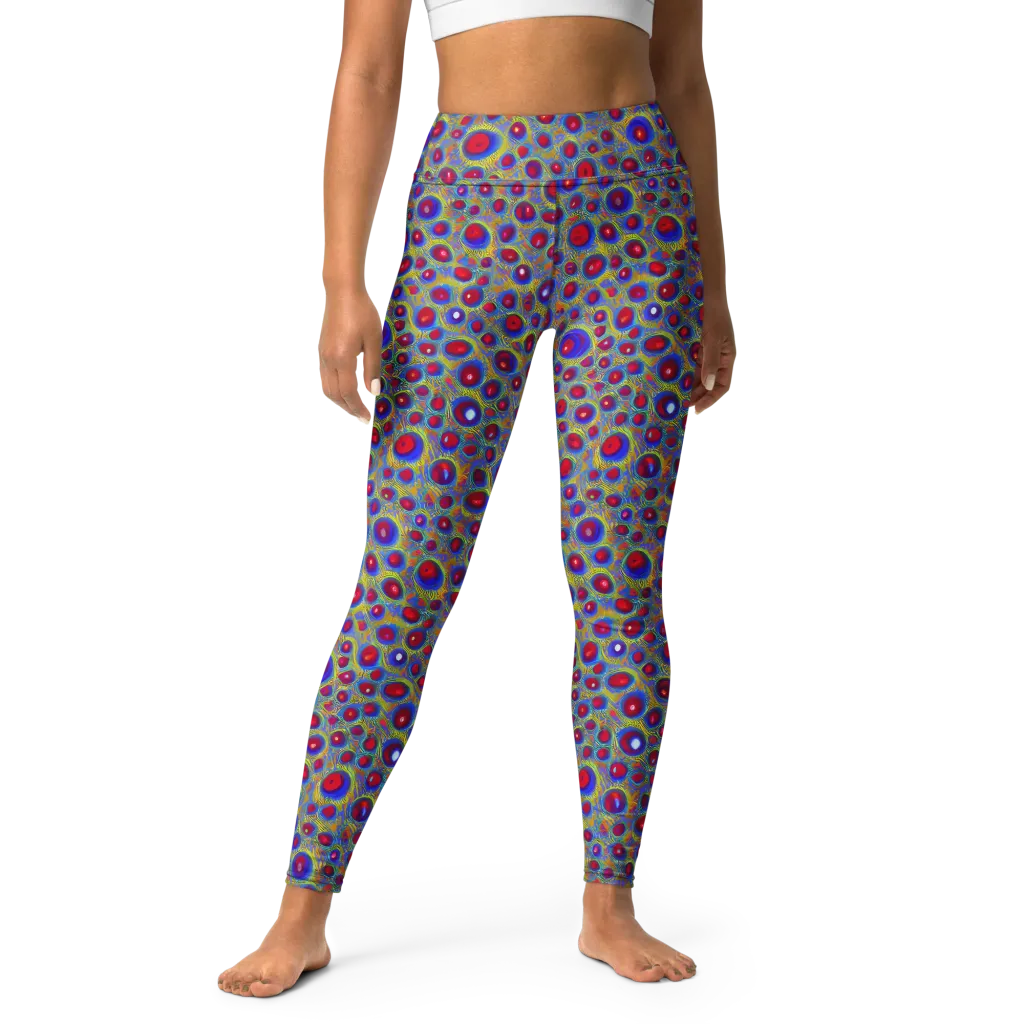 Prismatic Tide on Yoga Leggings — Front