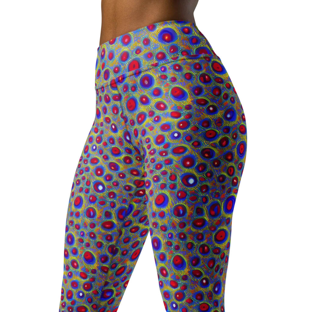 Prismatic Tide on Yoga Leggings — Left Front