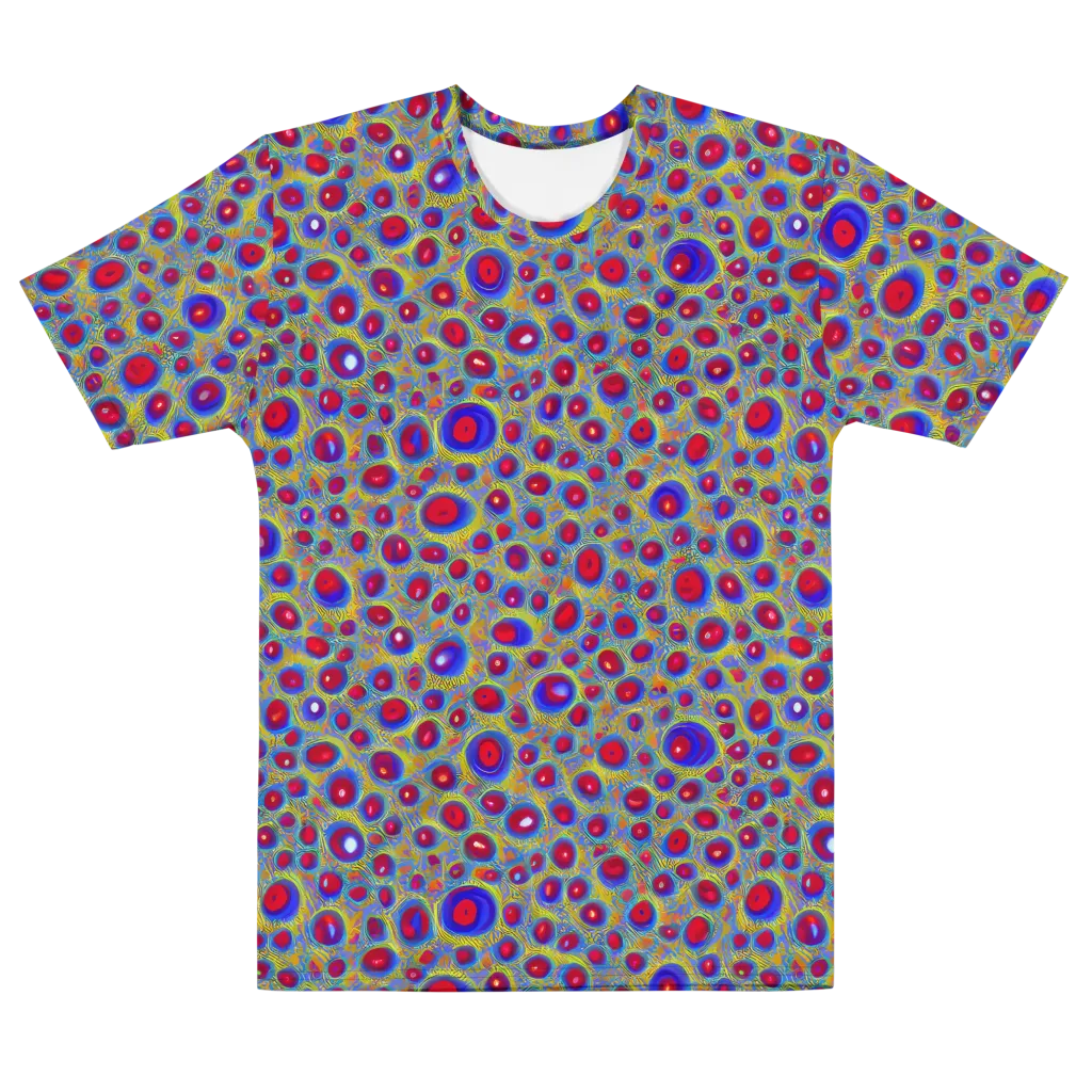 Prismatic Tide on Men's Cotton Crew Neck T-Shirt — Front