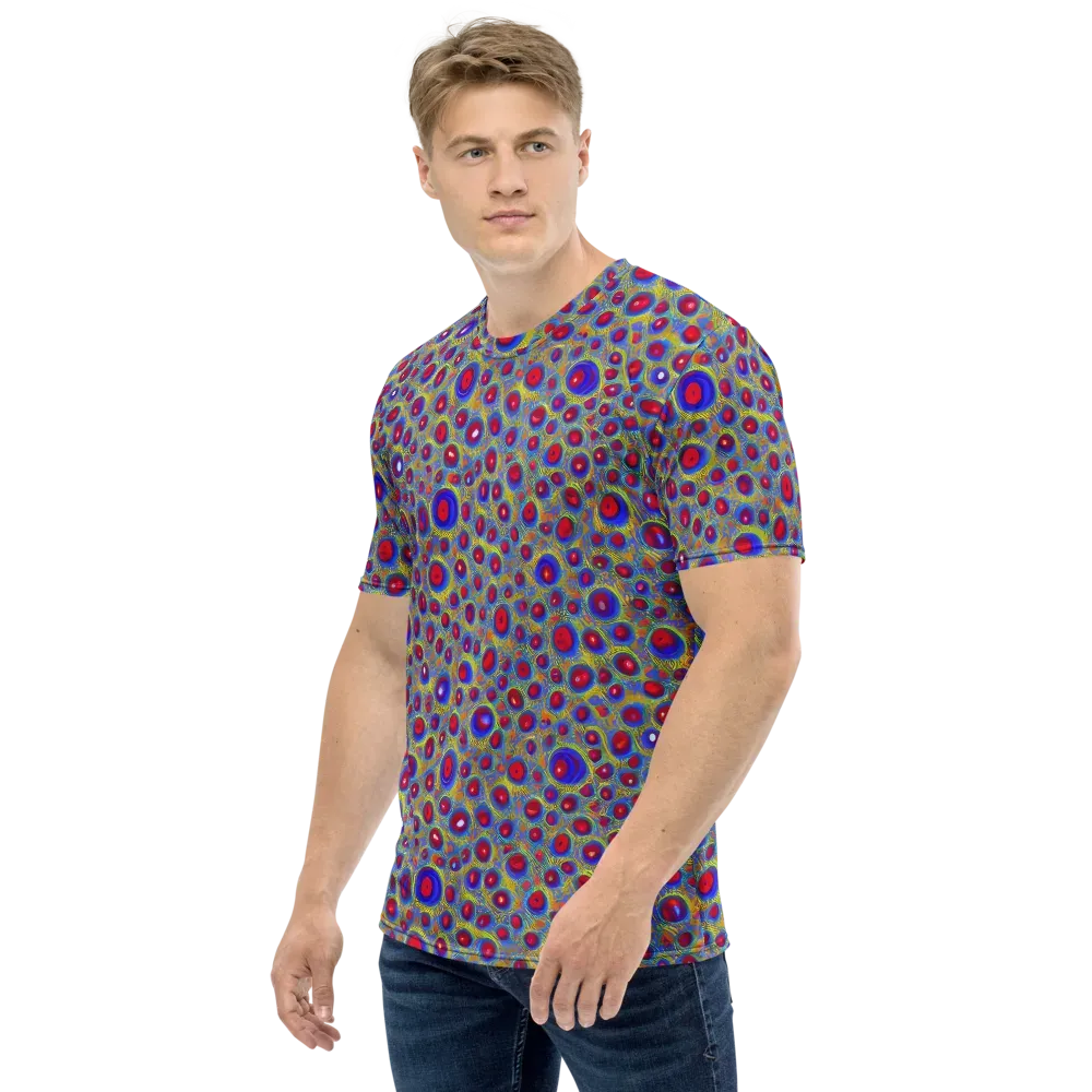Prismatic Tide on Men's Crew Neck T-Shirt — Left