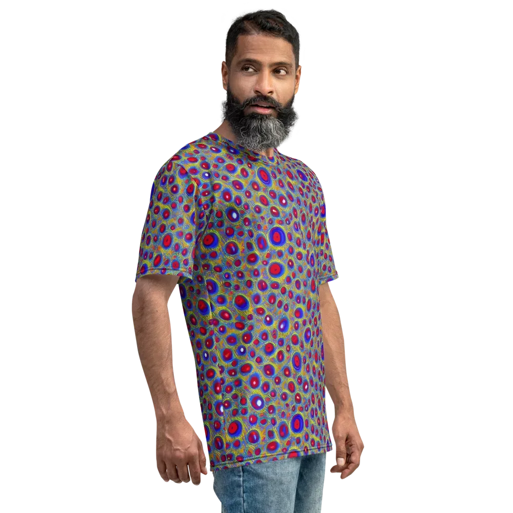 Prismatic Tide on Men's Crew Neck T-Shirt — Right