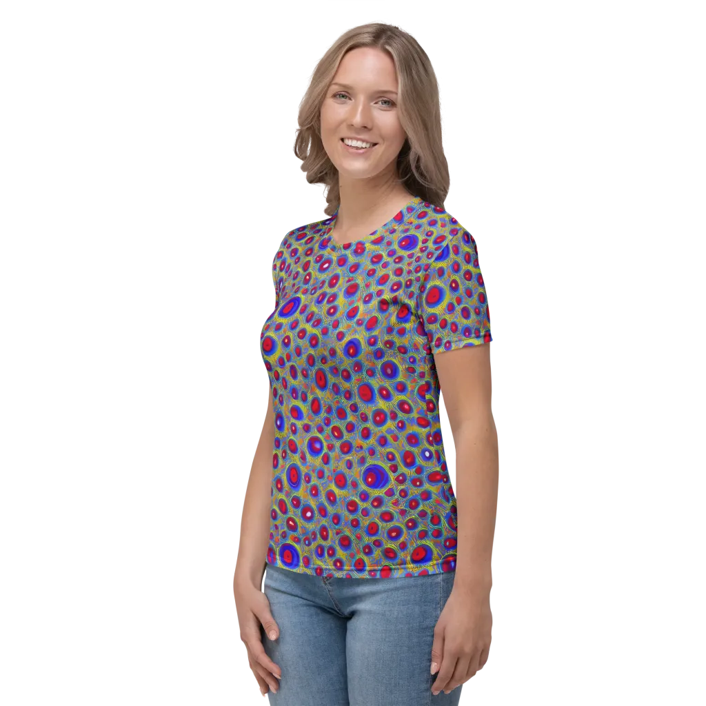 Prismatic Tide on Women's Crew Neck T-Shirt — Left