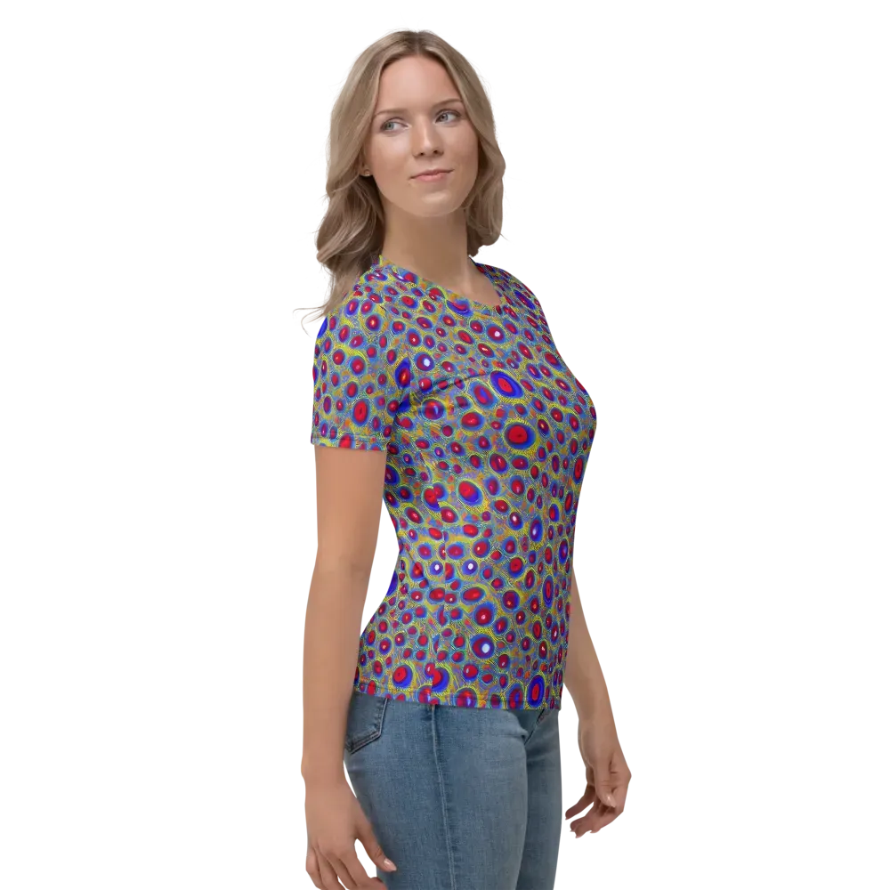 Prismatic Tide on Women's Crew Neck T-Shirt — Right