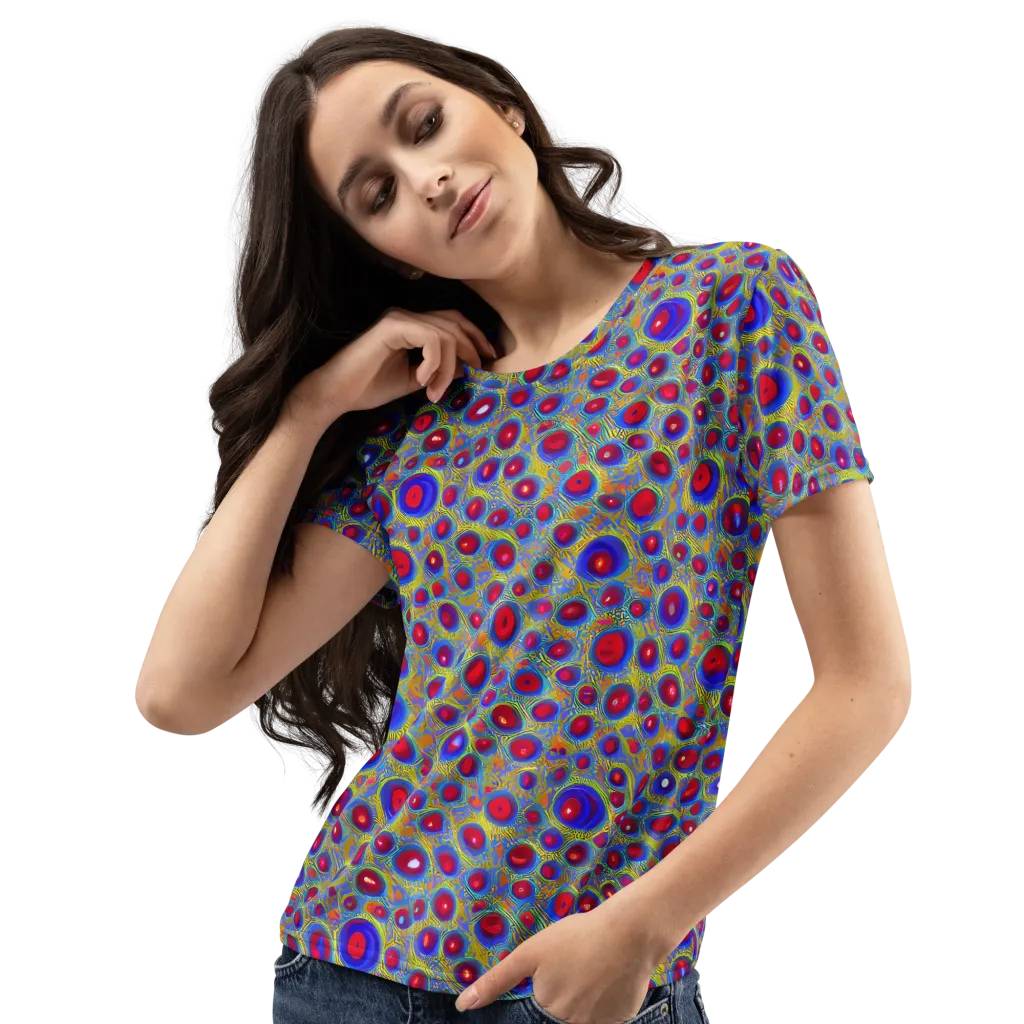 Prismatic Tide on Women's Crew Neck T-Shirt — Left Front