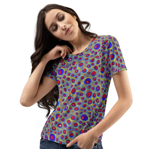 Prismatic Tide on a Women's Crew Neck T-Shirt