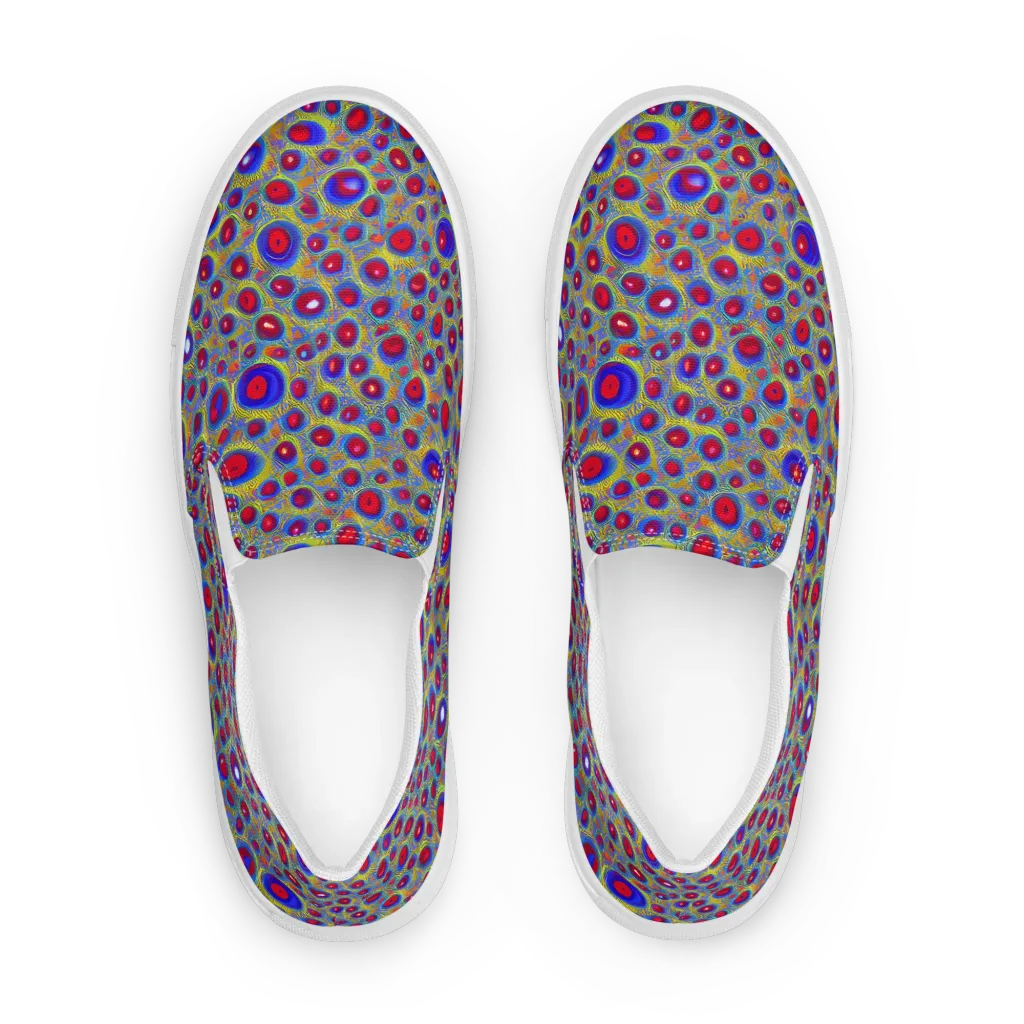 Prismatic Tide on Men's Slip-On Canvas Shoes — Front