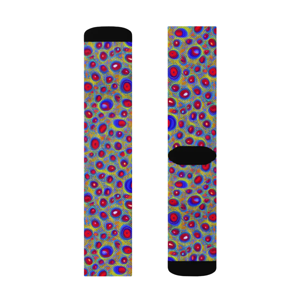 Prismatic Tide on Socks — Right Sock