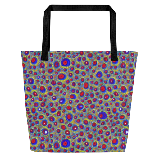 Prismatic Tide on a Large Tote Bag W/ Pocket