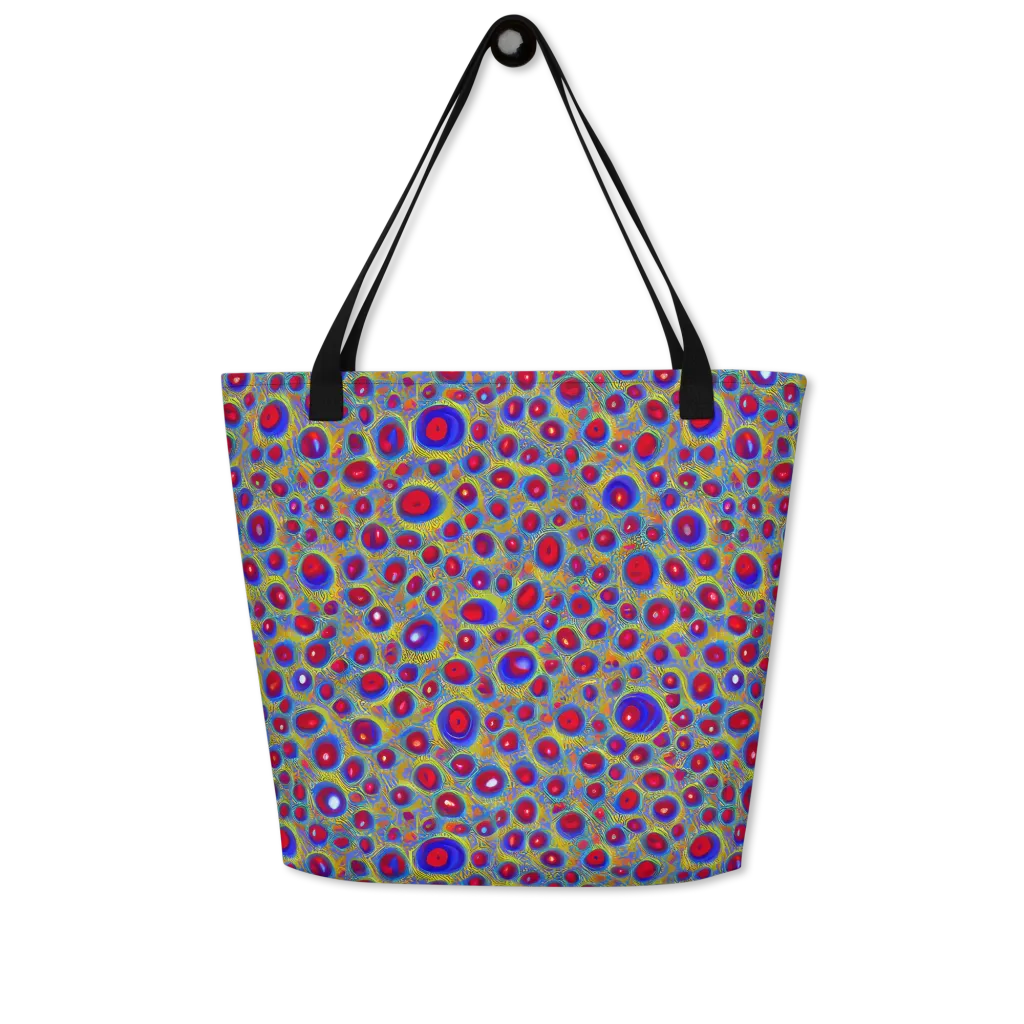 Prismatic Tide on Large Tote Bag W/ Pocket — Front