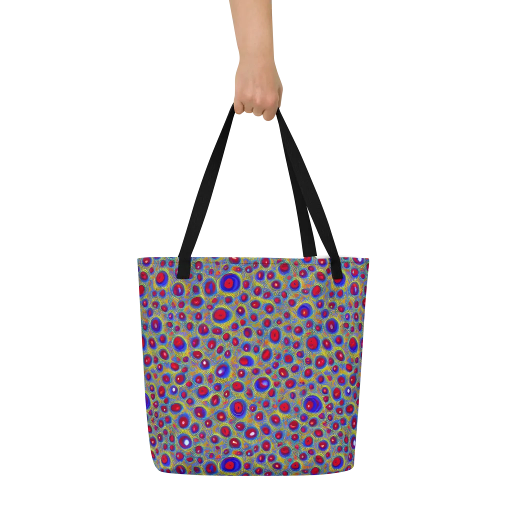 Prismatic Tide on Large Tote Bag W/ Pocket — Front