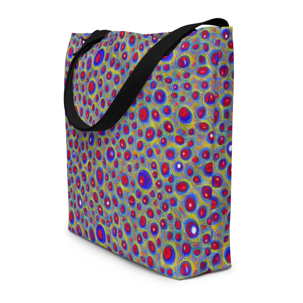 Prismatic Tide on Large Tote Bag W/ Pocket — Front