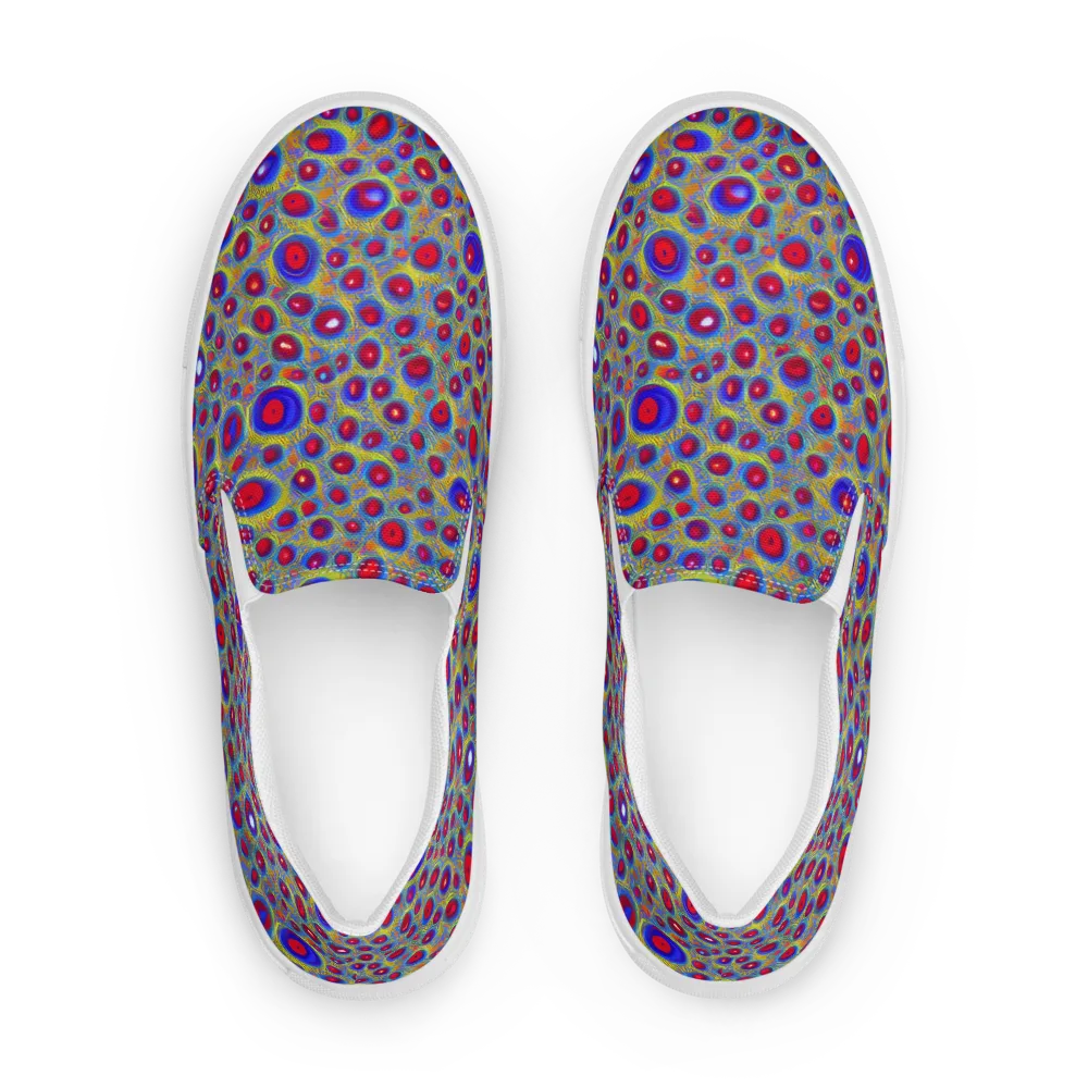 Prismatic Tide on Women's Slip-On Canvas Shoes — Front