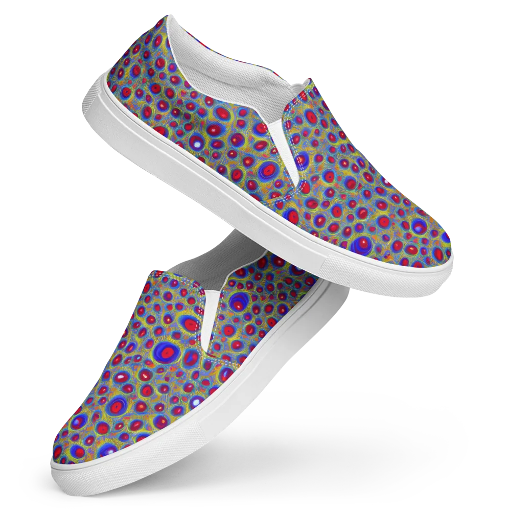 Prismatic Tide on Women's Slip-On Canvas Shoes — Front