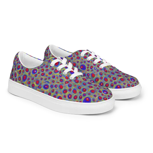 Prismatic Tide on a Men's Lace-Up Canvas Shoes