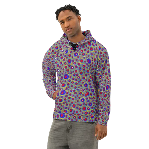 Prismatic Tide on a Cotton Hoodie