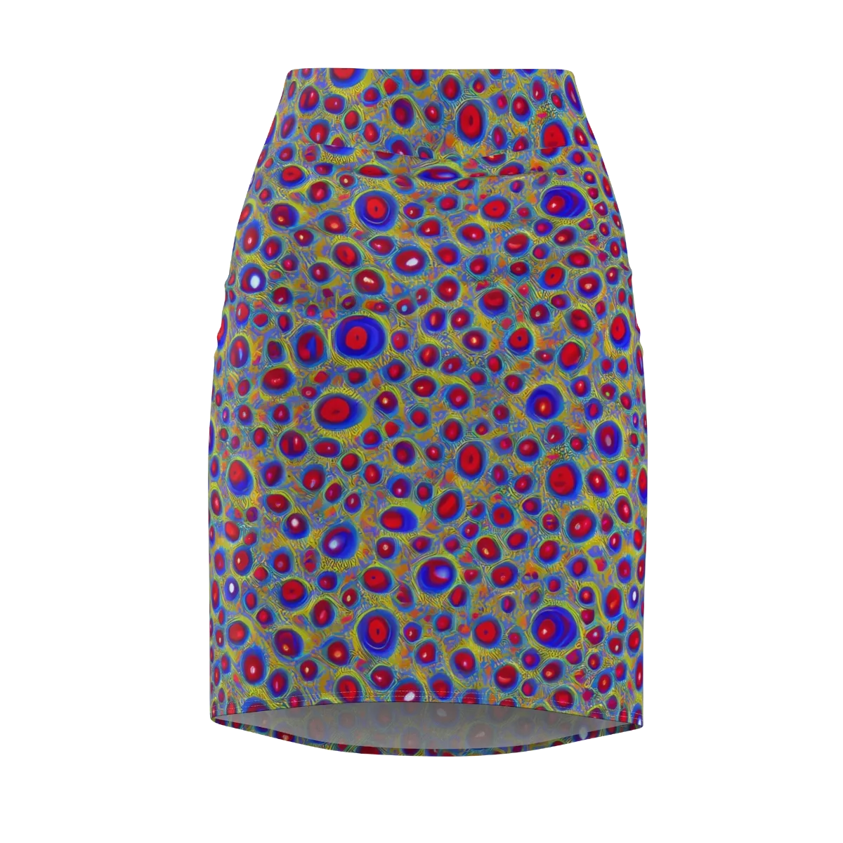 Prismatic Tide on Pencil Skirt — Front