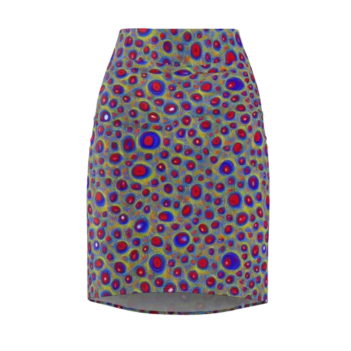 Prismatic Tide on a Pencil Skirt