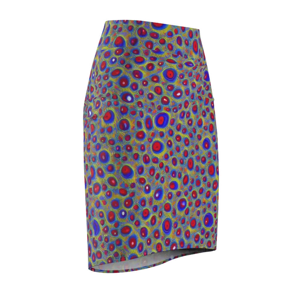 Prismatic Tide on Pencil Skirt — Front Side