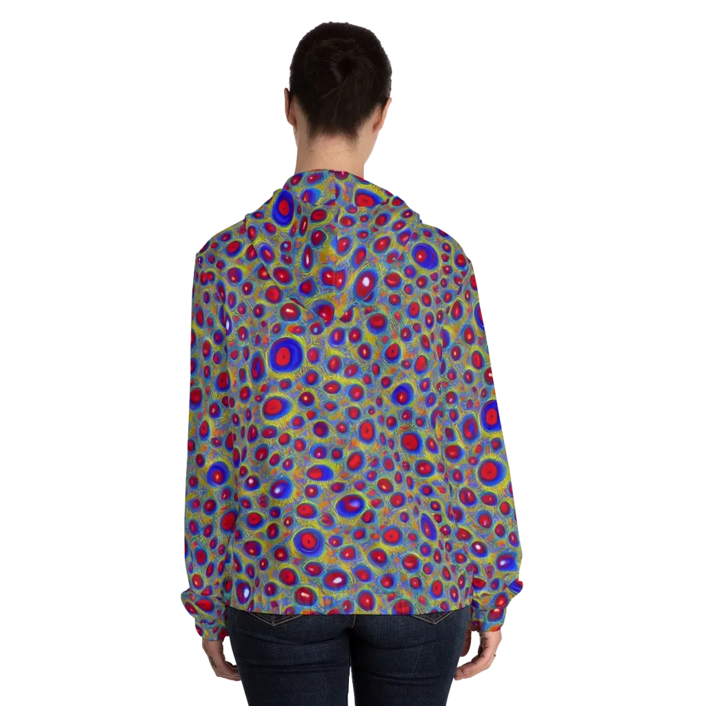 Prismatic Tide on Women's Full-Zip Hoodie — Back On Person