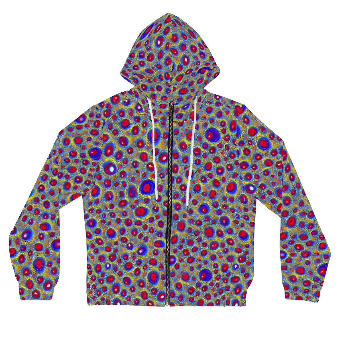 Prismatic Tide on Women's Full-Zip Hoodie — Front