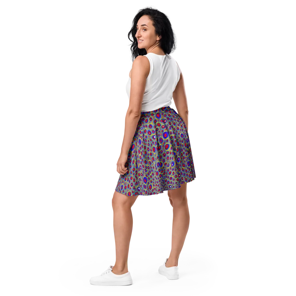Prismatic Tide on Skater Skirt — Back