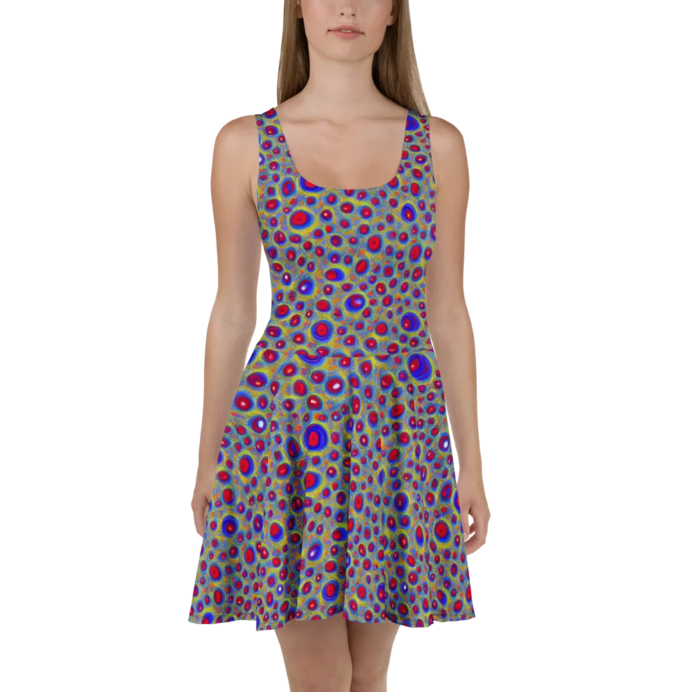 Prismatic Tide on Skater Dress — Front