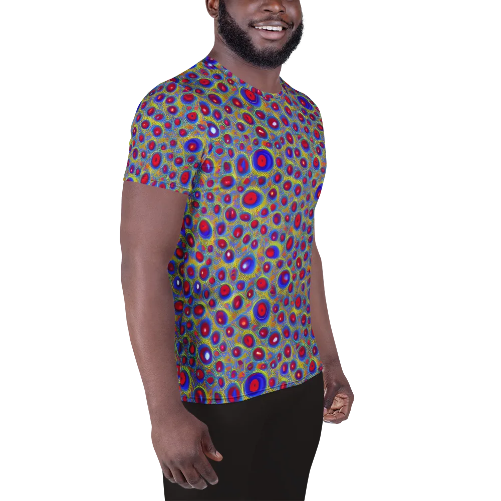 Prismatic Tide on Men's Athletic T-Shirt — Right