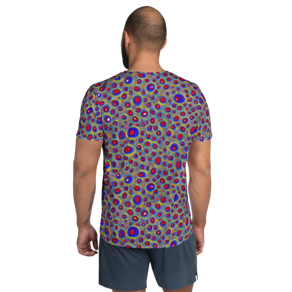 Prismatic Tide on Men's Athletic T-Shirt — Back
