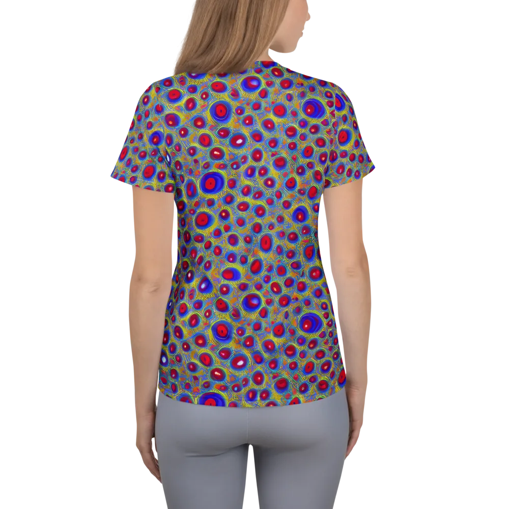 Prismatic Tide on Women's Athletic T-Shirt — Back