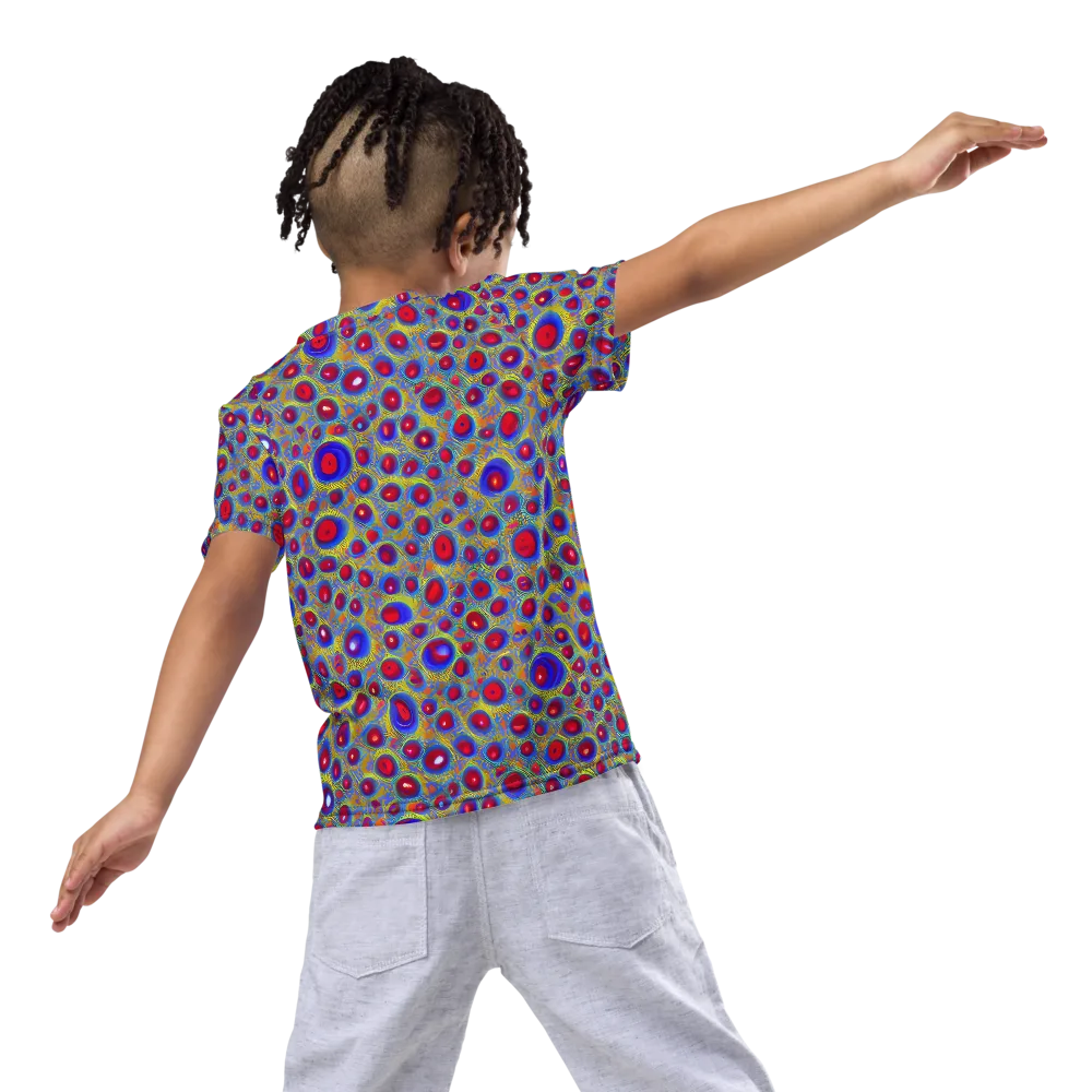 Prismatic Tide on Kids Crew Neck T-Shirt — Back