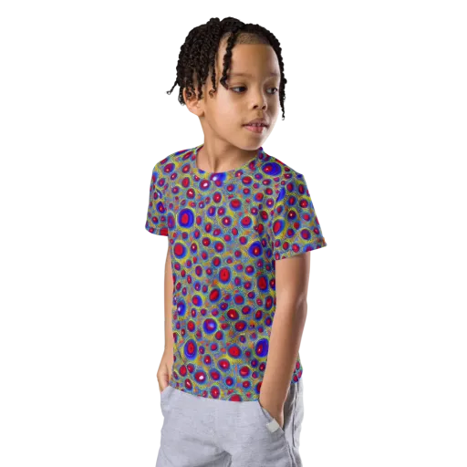 Prismatic Tide on a Kids Crew Neck T-Shirt