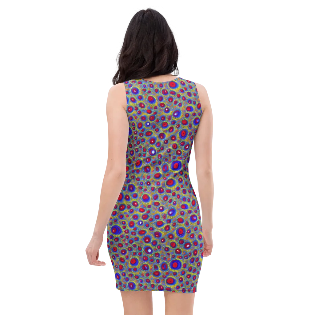 Prismatic Tide on Bodycon Dress — Back