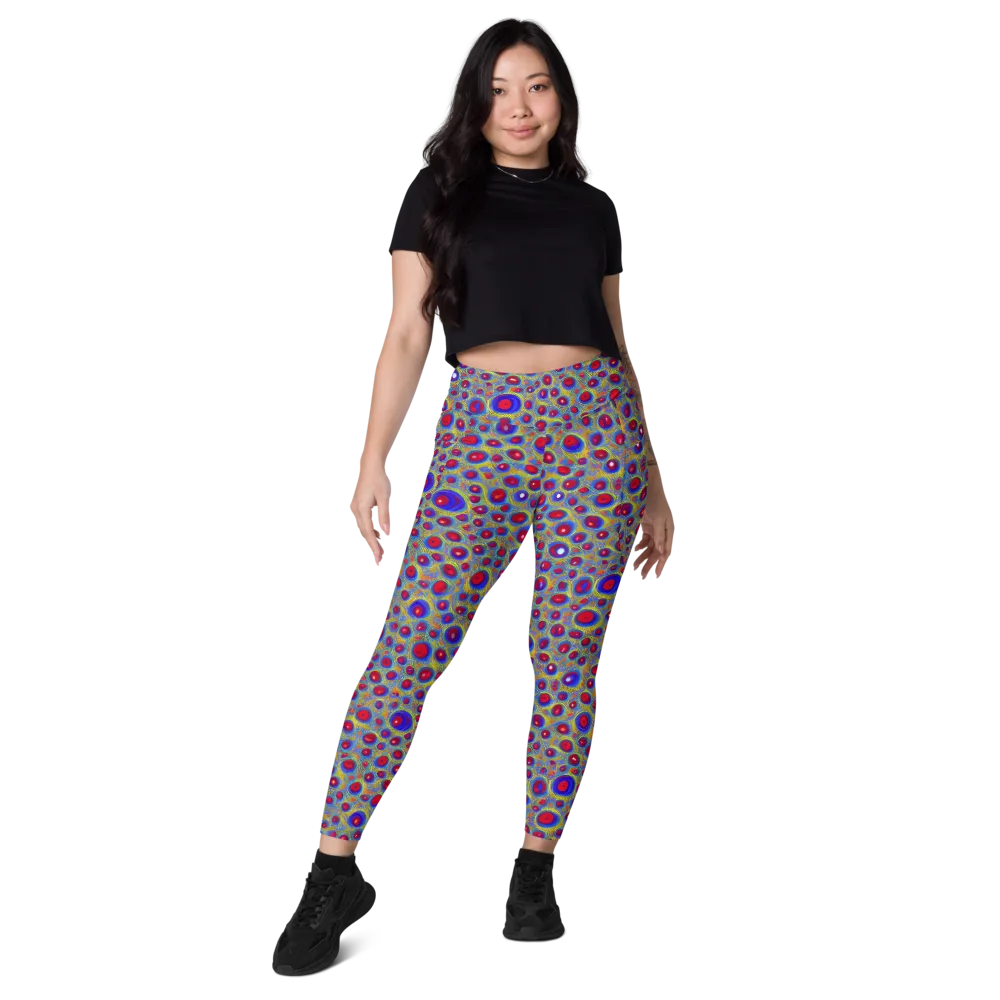 Prismatic Tide on Leggings with Pockets — Front