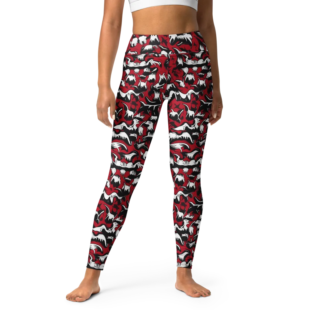 Batwing Ballet on Yoga Leggings — Front