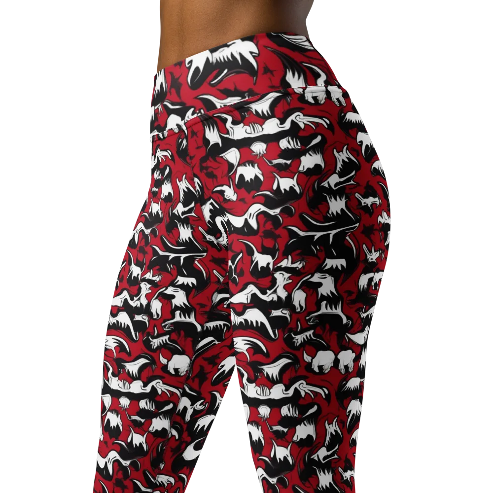 Batwing Ballet on Yoga Leggings — Left Front