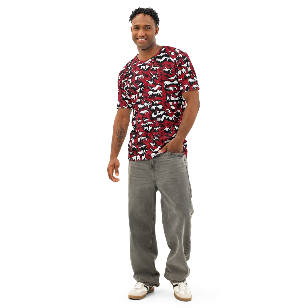 Batwing Ballet on Men's Cotton Crew Neck T-Shirt — Front