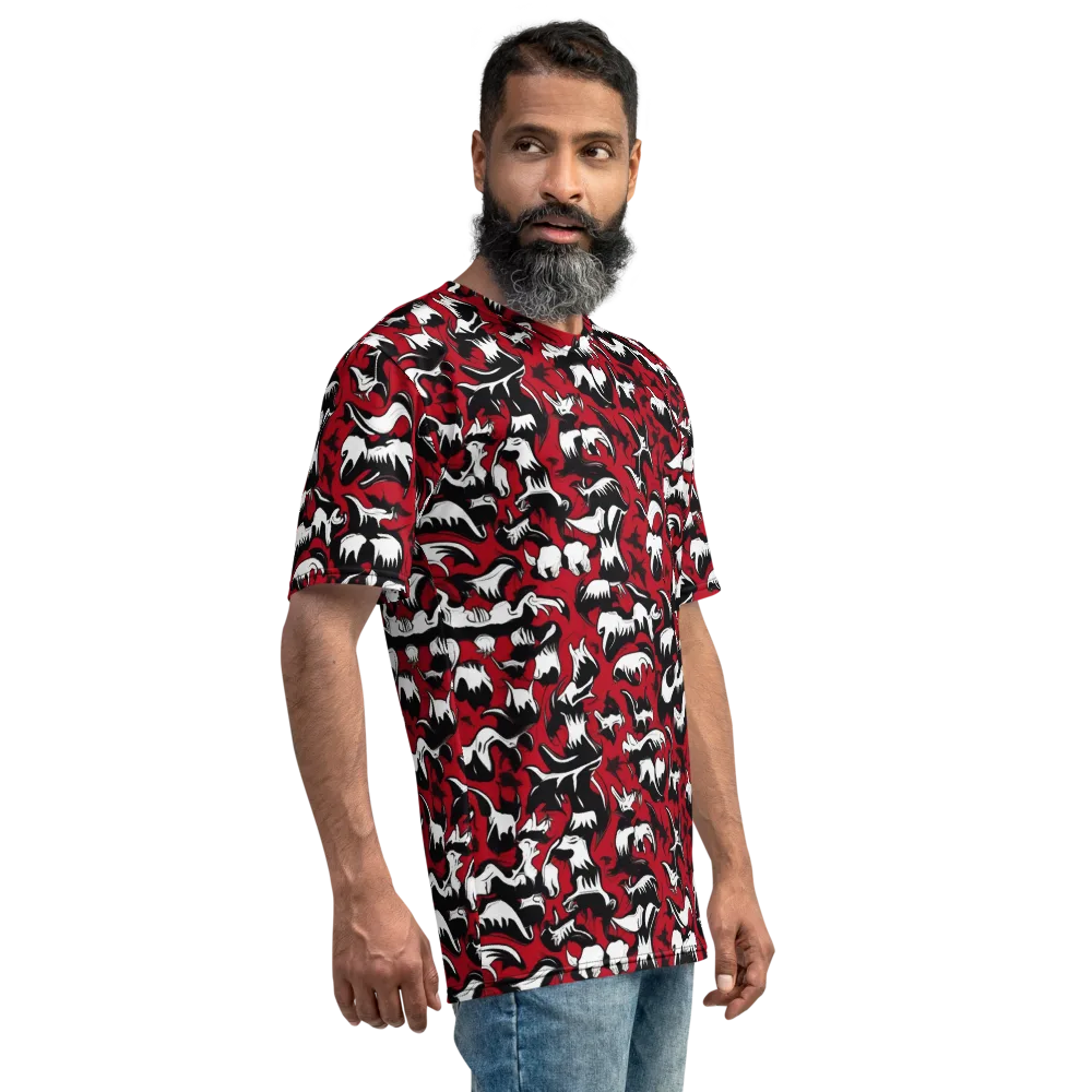 Batwing Ballet on Men's Crew Neck T-Shirt — Right