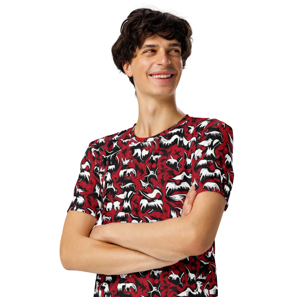 Batwing Ballet on Men's Crew Neck T-Shirt — Left Front