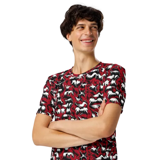 Batwing Ballet on a Men's Crew Neck T-Shirt