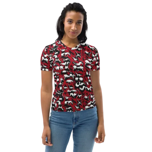 Batwing Ballet on a Women's Crew Neck T-Shirt