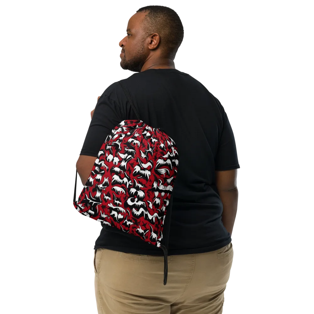 Batwing Ballet on Drawstring Bag — Front
