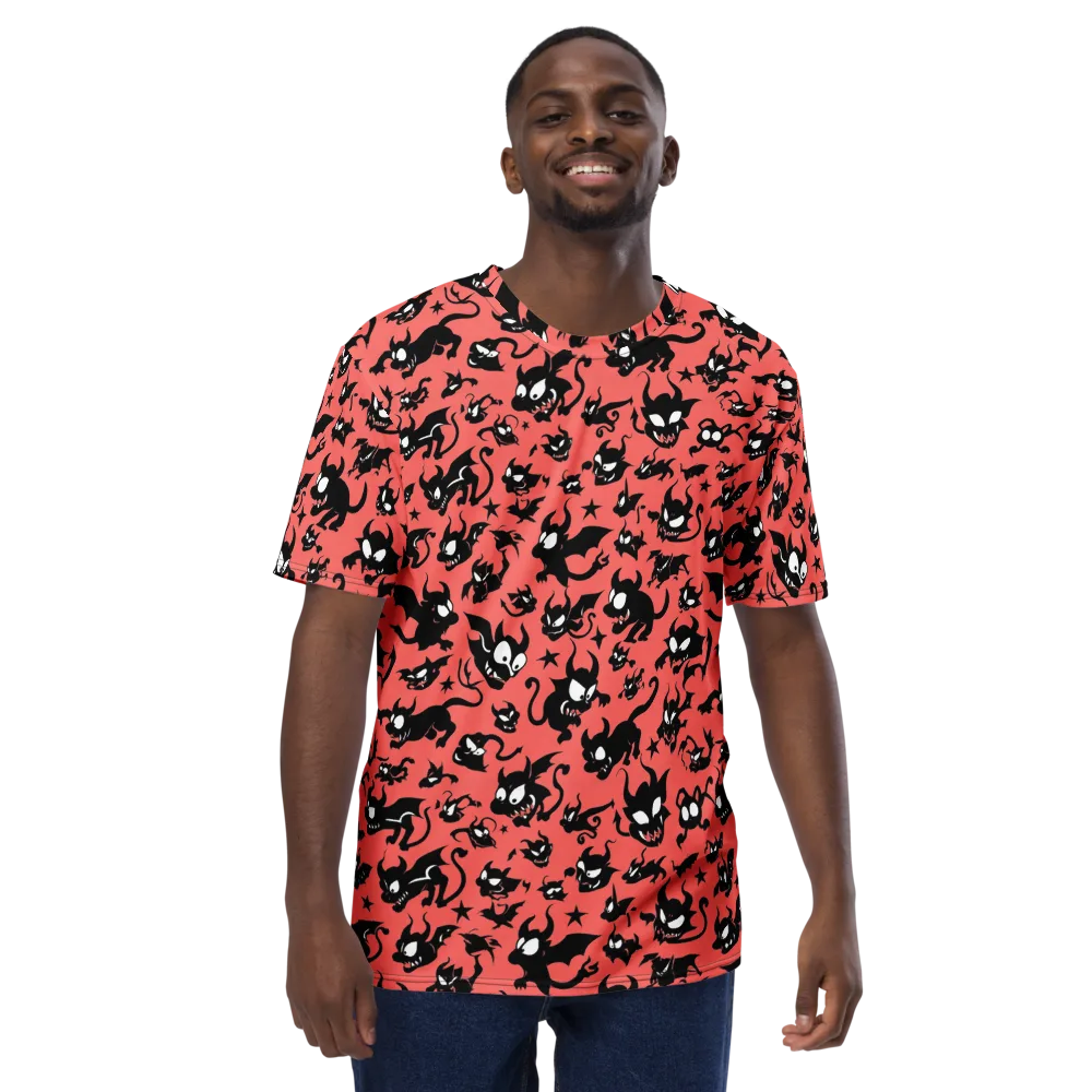Coral Imp Parade on Men's Crew Neck T-Shirt — Front
