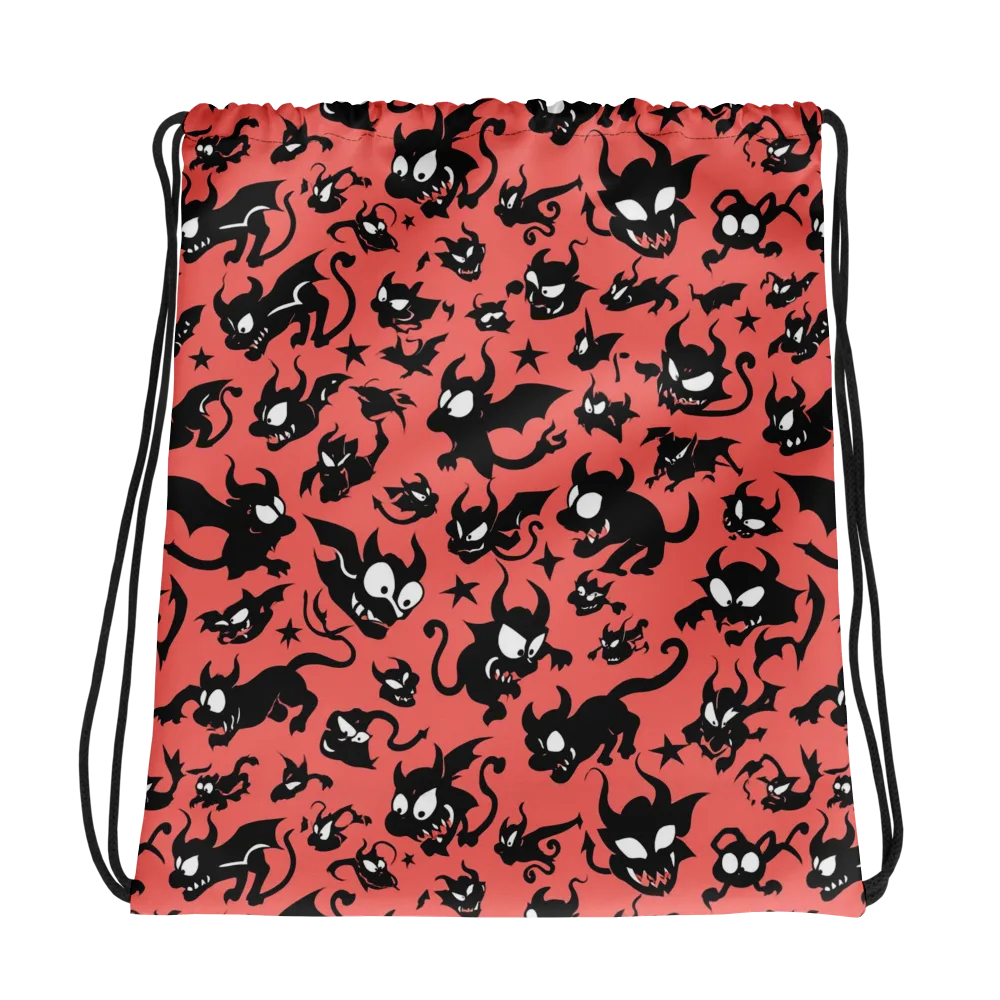 Coral Imp Parade on Drawstring Bag — Photo