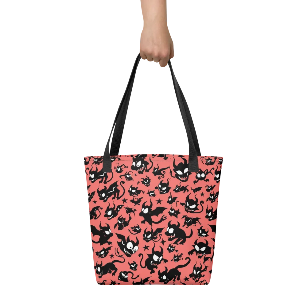 Coral Imp Parade on Tote Bag — Front