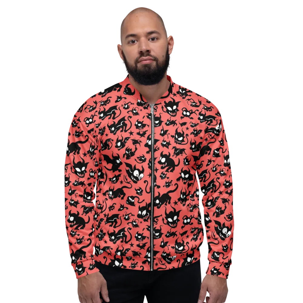 Coral Imp Parade on Bomber Jacket — Front