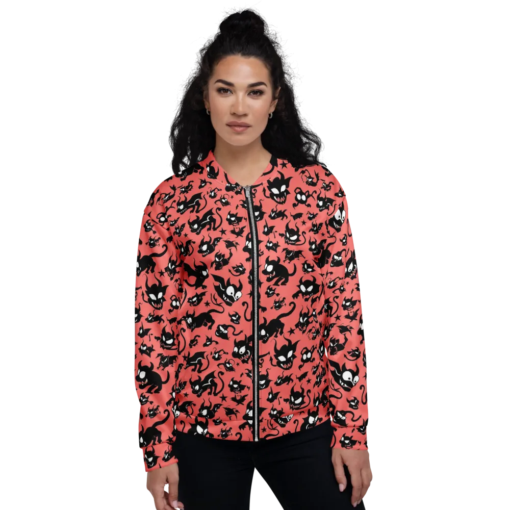 Coral Imp Parade on Bomber Jacket — Front