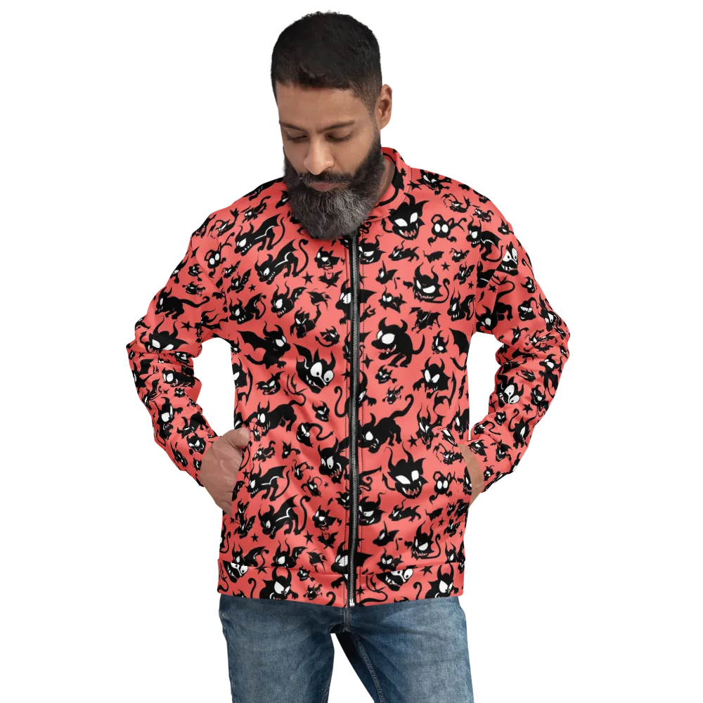 Coral Imp Parade on Bomber Jacket — Front