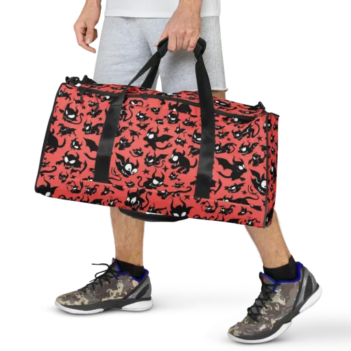 Coral Imp Parade on a Duffle Bag