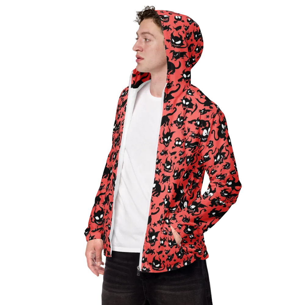 Coral Imp Parade on Men's Windbreaker — Left Front